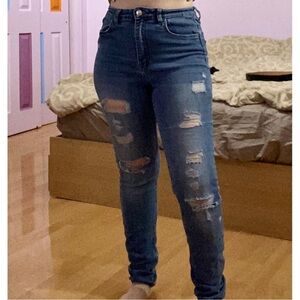 Distressed Blue Jeans for Women